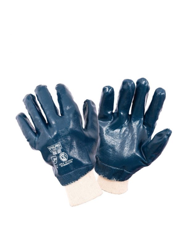 Guante acrílonitrilo azul c/puño Steelp - Imagen 1